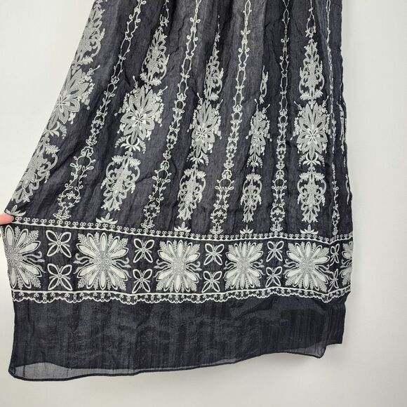 Anthropologie Lapis Strapless Long Dress Smocked Stretchy Upper Floral One Size - Picture 12 of 15